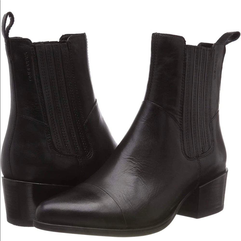 Vagabond Chelsea Black Boots Women Leather New 8.5